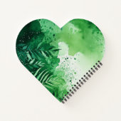 Donker Oerwoud groene waterverf handgetekende text Notitieboek (Achterkant)