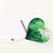 Donker Oerwoud groene waterverf handgetekende text Notitieboek (Binnen)