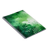 Donker Oerwoud groene waterverf handgetekende text Notitieboek (Rechterzijde)