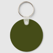 Donker olijfgroen effen kleur sleutelhanger (Achterkant)