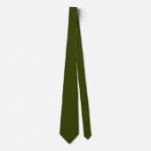 Donker olijfgroen effen kleur stropdas (Voorkant)