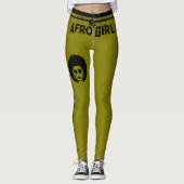 Donker Olijfgroen Effen Kleur Trendy Afrikaanse Vr Leggings (Voorkant)