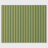 Donker Olijfgroen en Donker Kaki Gestreept Patroon Cadeaupapier (Vlak)