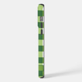  donker olijfgroen wit geruit iPhone hoesje (Linkerkant)