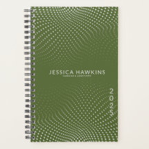 Donker Olijfgroene Pop Stippen Jaar Wekelijks