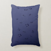 Donker Ombre Muzikale Notities Navy Accent Kussen (Voorkant(Verticaal))