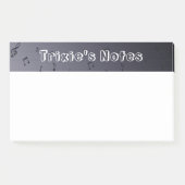 Donker Ombre Muzikale Notities Navy Post-it® Notes (Voorkant)