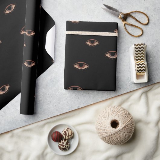 Donker Oogpatroon Inpakpapier (Crafts)
