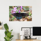 Donker oostelijk tijgerslib Wildbloemen Poster (Thuiskantoor)