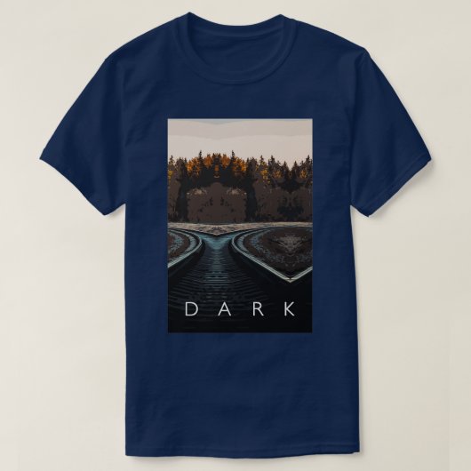 Donker op de spoorweg 1 t-shirt (Design voorkant)