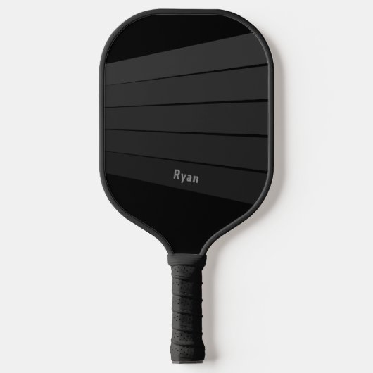 Donker op donkere strepen mannelijke retro pickleball paddle (Voorkant)