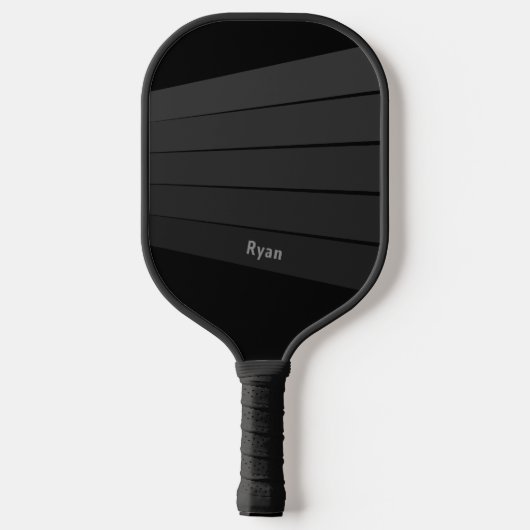 Donker op donkere strepen mannelijke retro pickleball paddle (Achterkant)