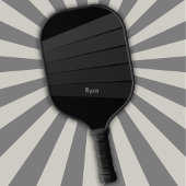 Donker op donkere strepen mannelijke retro pickleball paddle