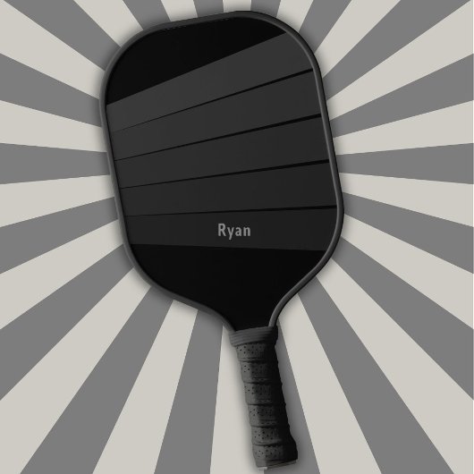 Donker op donkere strepen mannelijke retro pickleball paddle
