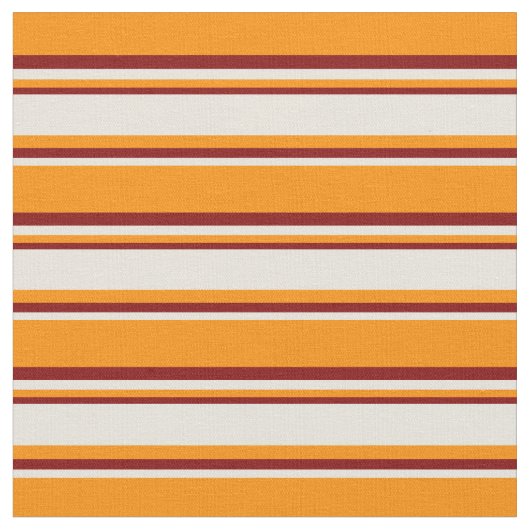 Donker Oranje, beige en maroon Pattern Stof (Close Up)