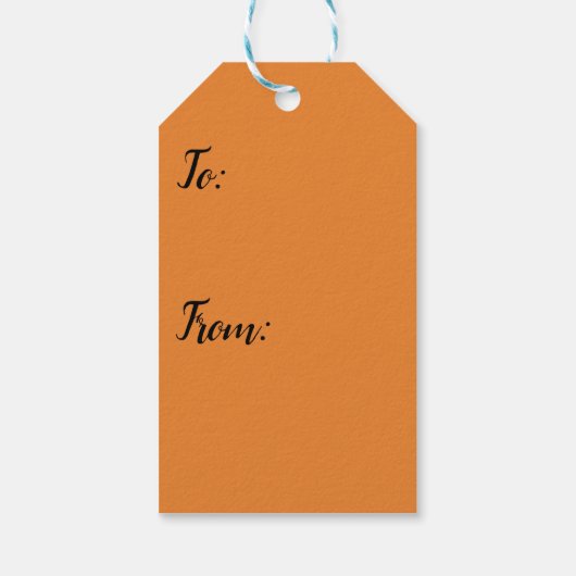 Donker oranje cadeau Label Cadeaulabel (Achterkant)