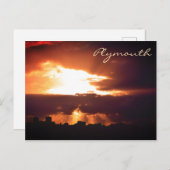 Donker Oranje Chocolade Plymouth Briefkaart (Voorkant / Achterkant)