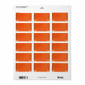 Donker oranje damask huwelijksgeschenk etiket (Full Sheet)