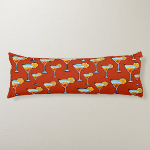 Donker Oranje Martini Cocktail Pattern Lichaamskussen