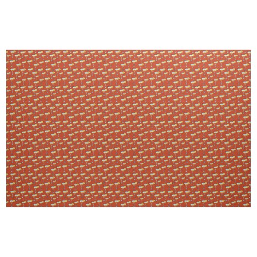 Donker Oranje Martini Cocktail Pattern Stof (Yard (91,4 cm))