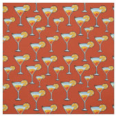 Donker Oranje Martini Cocktail Pattern Stof (Swatch)