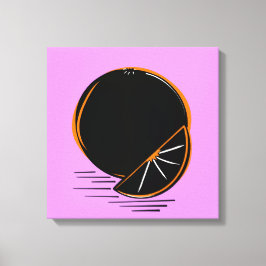 Donker Oranje – Minimale Grafische Kunst Canvas Afdruk