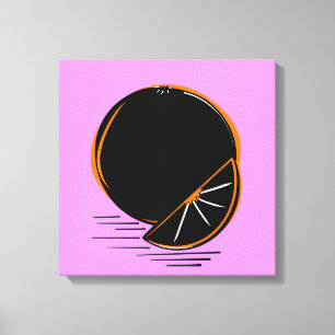 Donker Oranje – Minimale Grafische Kunst Canvas Afdruk