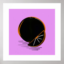 Donker Oranje – Minimale Grafische Kunst Poster