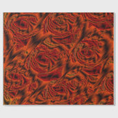 donker, oranje, rood, roos, kunst, metaal, bloem, cadeaupapier (Vlak)