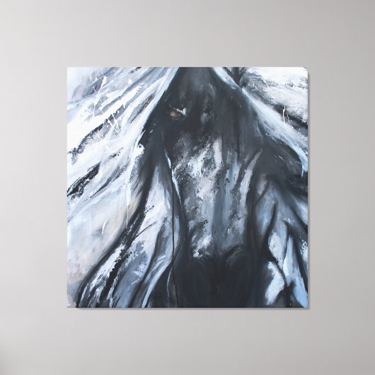 donker paard canvas afdruk (Voorkant)