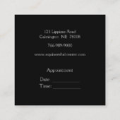 Donker Paard gepersonaliseerd Afsprakenkaartje (Achterkant)