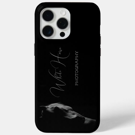 Donker Paard gepersonaliseerd Case-Mate iPhone Case (Achterkant)