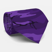 Donker Paars Camouflage Stropdas (Opgerold)
