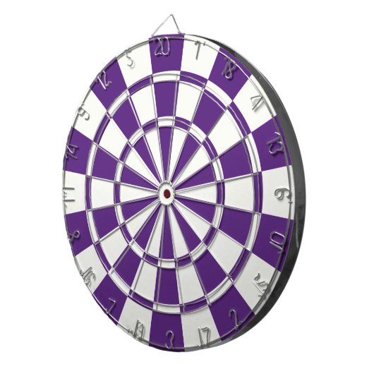 Donker Paars en wit Dartbord (Voorkant Rechts)
