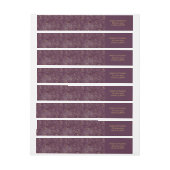 Donker Paars Etiket met Hand Getrokken Gouden (Vel)