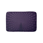 Donker Paars Fractal Peacock Feather Patroon Badmat (Voorkant)