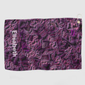 donker paars patroon golfhanddoek (Horizontaal)