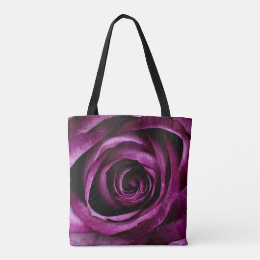 Donker Paars Roos Tote Bag (Achterkant)