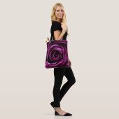 Donker Paars Roos Tote Bag (Op model)