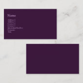 donker paars visitekaartje (Voorkant / Achterkant)