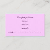 Donker Paars Visitekaartje (Achterkant)