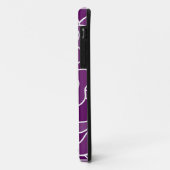 Donker paarse abstracte bloemmotief Case-Mate iPhone case (Achterkant/links)