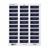 Donker Paarse Bloem Gothic Boho Retouradres Etiket (Full Sheet)