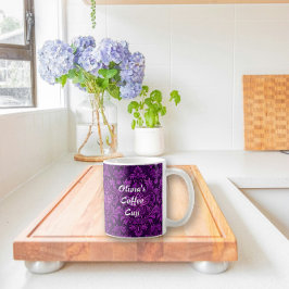 Donker Paarse Brocade (Multi Pattern) Koffiemok