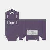 Donker Paarse Dragonfly Wedding Bedankdoosjes (Uitgevouwen)