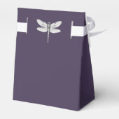 Donker Paarse Dragonfly Wedding Bedankdoosjes (Achterkant)