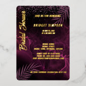 Donker paarse elegante classy folie uitnodiging (Voorkant)