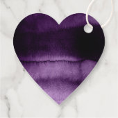 Donker Paarse en gouden Glitter Bruiloft Dank u Bedankjes Labels (Achterkant)