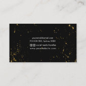 Donker paarse en gouden visitekaartje | creatief (Achterkant)