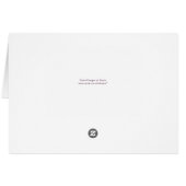 Donker Paarse en Rode Bloemen Bruiloft Dank u (Achterkant Horizontaal)